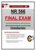 NR 566 Final Exam &lpar;Latest 2026 &sol; 2027&rpar;&colon; Advanced Pharmacology for Care of the Family Actual Questions & Answers&comma; 100&percnt; Verified  A&plus; Graded