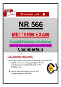 Chamberlain NR 566 Midterm Exam &lpar;Latest 2026 &sol; 2027&rpar;&colon; Advanced Pharmacology Actual Questions & Answers&comma; 100&percnt; Verified  A&plus; Graded