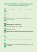 ANTHROPOLOGY 205 EXAM 3 LYNCH UPDATED ACTUAL&NewLine;QUESTIONS AND CORRECT ANSWERS