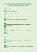 FSE 2201 FHMO FINAL REVIEW UPDATED ACTUAL&NewLine;QUESTIONS AND CORRECT ANSWERS
