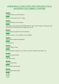 CEODD FINAL CUMULATIVE TEST UPDATED ACTUAL&NewLine;QUESTIONS AND CORRECT ANSWERS
