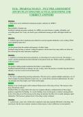 D116 - PHARMACOLOGY - WGU PRE-ASSESSMENT&NewLine;&lpar;STUDY PLAN UPDATED ACTUAL QUESTIONS AND&NewLine;CORRECT ANSWERS