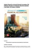 Solutions Manual for Advanced Financial Accounting&comma; 13th Edition by Theodore E&period; Christensen&comma; David M&period; Cottrell & Cassy Budd &vert; All Chapters &vert; Complete Solutions &vert; 2027&NewLine;