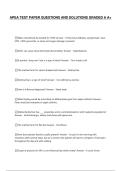 APEA TEST PAPER QUESTIONS AND SOLUTIONS GRADED A A&plus;