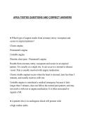 APEA TESTED QUESTIONS AND CORRECT ANSWERS