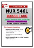 NUR 5461 Module 3 Quiz &ndash; Advanced Pathophysiology &ndash; &lpar;2026&sol;2027&rpar; Actual Questions & Answers &lpar;WPU&rpar; &vert; Updated PDF
