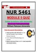 NUR 5461 Module 5 Quiz &ndash; Advanced Pathophysiology &ndash; &lpar;2026&sol;2027&rpar; Actual Questions & Answers &lpar;WPU&rpar; &vert; Updated PDF