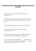 APHA IMMUNIZATION BANK FINAL PAPER QUESTIONS AND COMPLETE&NewLine;SOLUTIONS