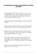 APHA IMMUNIZATION COMPLETE QUESTIONS AND VERIFIED&NewLine;SOLUTIONS
