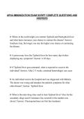 APHA IMMUNIZATION EXAM SCRIPT COMPLETE QUESTIONS AND&NewLine;ANSWERS