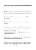 APHON 100 PERCENT CORRECT QUESTIONS AND ANSWERS