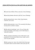 APHON CERTIFICATION EVALUATION QUESTIONS AND ANSWERS