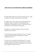 APHR ACTUAL TEST PAPER WITH COMPLETE ANSWERS
