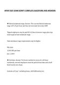 APHR TEST EXAM SCRIPT COMPLETE QUESTIONS AND ANSWERS