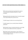 APHR TEST PAPER QUESTIONS AND SOLUTIONS GRADED A A&plus;