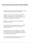 APHR2 UPDATED ACTUAL QUESTIONS AND CORRECT ANSWERS
