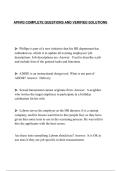 APHR3 COMPLETE QUESTIONS AND VERIFIED SOLUTIONS