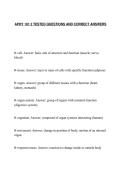 APHY 101 2 TESTED QUESTIONS AND CORRECT ANSWERS