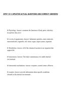 APHY 101 3 UPDATED ACTUAL QUESTIONS AND CORRECT ANSWERS