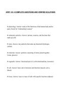 APHY 101 4 COMPLETE QUESTIONS AND VERIFIED SOLUTIONS