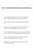 APHY 101 5 TEST PAPER QUESTIONS AND SOLUTIONS GRADED A A&plus;