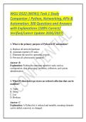 WGU D522 &lpar;WEN1&rpar; Task 1 Study &NewLine;Companion &vert; Python&comma; Networking&comma; APIs & &NewLine;Automation&colon; 300 Questions and Answers &NewLine;with Explanations &lpar;100&percnt; Correct&sol; &NewLine;Verified&sol;Latest Update 2026&sol;2027&rpar; 