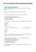 APHY 102 100 PERCENT CORRECT QUESTIONS AND ANSWERS