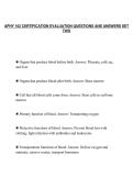 APHY 102 CERTIFICATION EVALUATION QUESTIONS AND ANSWERS SET&NewLine;TWO