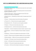 APHY 102 COMPREHENSIVE TEST QUESTIONS AND SOLUTIONS