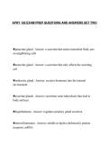 APHY 102 EXAM PREP QUESTIONS AND ANSWERS SET TWO