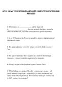 APHY 102 IVY TECH SPRING EXAM SCRIPT COMPLETE QUESTIONS AND&NewLine;ANSWERS
