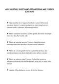 APHY 102 STUDY SHEET COMPLETE QUESTIONS AND VERIFIED&NewLine;SOLUTIONS