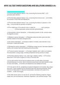 APHY 102 TEST PAPER QUESTIONS AND SOLUTIONS GRADED A A&plus;