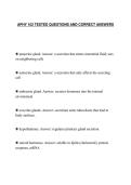 APHY 102 TESTED QUESTIONS AND CORRECT ANSWERS