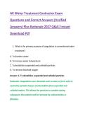 AK Water Treatment Contractor Exam &NewLine;Questions and Correct Answers &lpar;Verified &NewLine;Answers&rpar; Plus Rationale 2027 Q&A&vert; Instant &NewLine;Download Pdf 