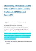 AK Pile Driving Contractor Exam Questions &NewLine;and Correct Answers &lpar;Verified Answers&rpar; &NewLine;Plus Rationale 2027 Q&A&vert; Instant &NewLine;Download Pdf