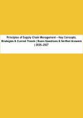 Supply Chain Management Exam &vert; Key Concepts&comma; Strategies & Verified Answers &vert; 2026&ndash;2027&NewLine;