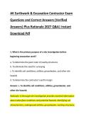 AK Earthwork & Excavation Contractor Exam &NewLine;Questions and Correct Answers &lpar;Verified &NewLine;Answers&rpar; Plus Rationale 2027 Q&A&vert; Instant &NewLine;Download Pdf