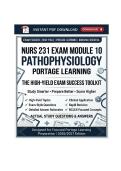 NURS 231 Module 10 Exam Prep &vert; Pathophysiology &vert; Portage Learning &vert; 2026&sol;2027&NewLine;portage