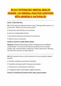 NR 547 Psychiatric-Mental Health Nursing &lpar;PDF&rpar; &vert; 100 Original Practice Questions&comma; Answers & Rationales