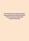 ATI RN Comprehensive Predictor Exam &vert; Practice Questions & Verified Answers &vert; 2026&ndash;2027&NewLine;