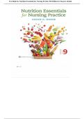 Complete Test Bank for Nutrition Essentials for Nursing Practice 9th Edition by Susan G&period; Dudek All 24 Chapters&excl; ALREADY RATED A&plus; 100&percnt; CORRECT ANSWERS