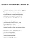 APM PFQ ACTUAL TEST PAPER WITH COMPLETE ANSWERS SET TWO