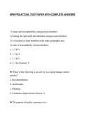 APM PFQ ACTUAL TEST PAPER WITH COMPLETE ANSWERS