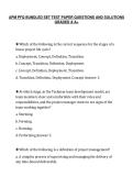 APM PFQ BUNDLED SET TEST PAPER QUESTIONS AND SOLUTIONS&NewLine;GRADED A A&plus;
