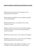 APM PFQ COMPLETE QUESTIONS AND VERIFIED SOLUTIONS