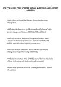 APM PFQ SERIES PACK UPDATED ACTUAL QUESTIONS AND CORRECT&NewLine;ANSWERS