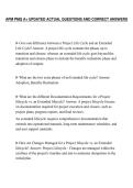 APM PMQ A&plus; UPDATED ACTUAL QUESTIONS AND CORRECT ANSWERS