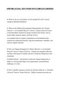 APM PMQ ACTUAL TEST PAPER WITH COMPLETE ANSWERS