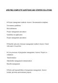 APM PMQ COMPLETE QUESTIONS AND VERIFIED SOLUTIONS